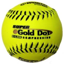 Discount 🌟 Worth NSA Super Gold Dot ICON 12" 44/400 Synthetic Slowpitch Softballs: NI12SY 🎉