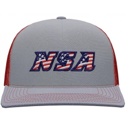 Wholesale 🌟 Pacific Headwear NSA Flag Series Heather Red Snapback Hat: 104S-HERD 👍