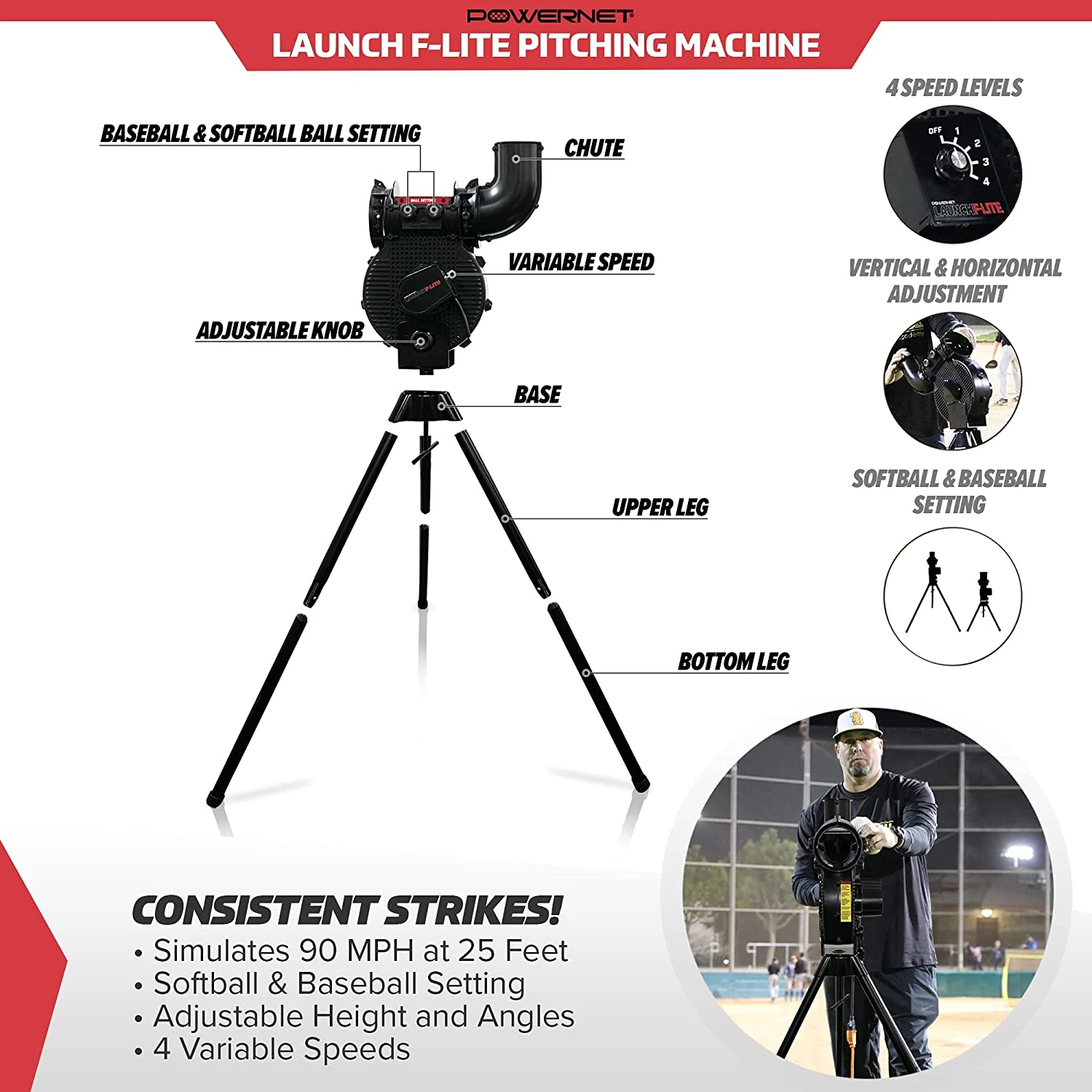 Coupon 👍 PowerNet Launch F-Lite Portable Pitching Machine: 1194 💯 4 Coupon 👍 PowerNet Launch F-Lite Portable Pitching Machine: 1194 💯 - Image 2
