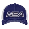 Coupon 👍 Pacific Headwear NSA Outline Series Navy Flex Fit Hat: 404M-NVWH ⌛ -BaseBallBat Shop 15835038 front