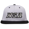 Discount 👍 Pacific Headwear NSA Flag Series Silver Black Flex Fit Hat: ES342-SLBK ⌛ -BaseBallBat Shop 16344206 front