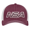 Outlet 😀 Pacific Headwear NSA Outline Series Maroon Flex Fit Hat: 404M-MAWH ⭐ -BaseBallBat Shop 37658314 front