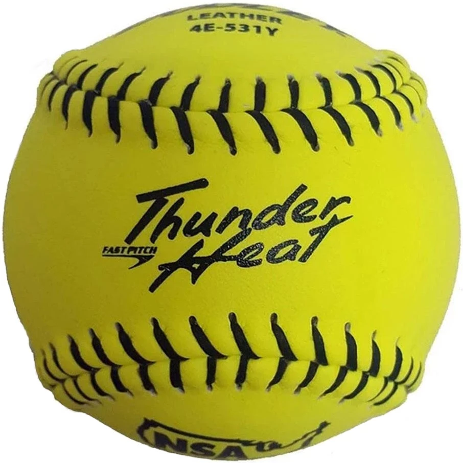 Brand new 🌟 Dudley NSA Thunder Heat 11" 47/375 Leather Fastpitch Softballs: 4E-531Y 🔔 3 Brand new 🌟 Dudley NSA Thunder Heat 11" 47/375 Leather Fastpitch Softballs: 4E-531Y 🔔
