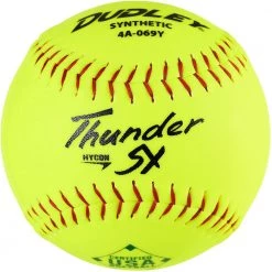 Coupon 😍 Dudley ASA Thunder SY Hycon 12" 52/300 Synthetic Slowpitch Softballs: 4A-069Y 🧨