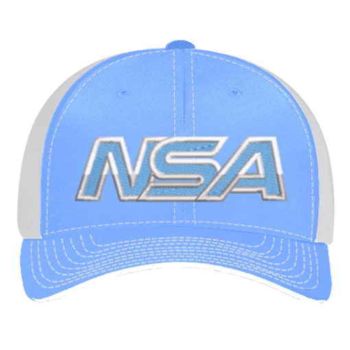 Brand new 😀 Pacific Headwear NSA Outline Series Columbia Blue Flex Fit Hat: 404M-CBWH ⭐ -BaseBallBat Shop 93660049 front
