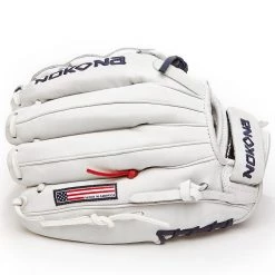 Best deal 💯 Nokona American KIP 12.5" Fastpitch Glove: A-V1250-WH 🎉 -BaseBallBat Shop A White V1250C nokona ballglove 2