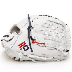 Best deal 💯 Nokona American KIP 12.5" Fastpitch Glove: A-V1250-WH 🎉 -BaseBallBat Shop A White V1250C nokona ballglove 4