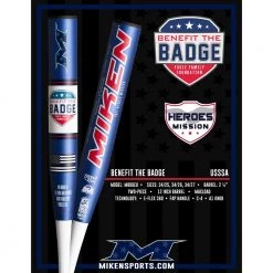 Brand new 👍 2022 Miken Benefit the Badge 12" Maxload NSA / USSSA Slowpitch Softball Bat: MBDGEU 👏 -BaseBallBat Shop BENEFITTHEBADGEFINALFLYER2