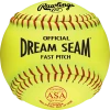 Outlet 🎁 Rawlings USA Dream Seam 11" 47/375 Synthetic Fastpitch Softballs: C11RYSA ⭐ -BaseBallBat Shop C11RYSA