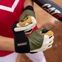 Best Sale 🔥 Marucci Blacksmith Adult Batting Gloves: MBGBKSMFW 🔥 -BaseBallBat Shop MBGBKSMFW GR TN 2 08330.1629734253