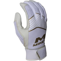 Wholesale 🧨 Miken Adult Batting Gloves: MBGGLD 🎉 -BaseBallBat Shop MBGGLDwhite1