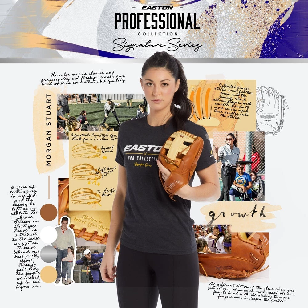 New 🔔 Easton Morgan Stuart Professional Collection Signature Series 11.75" Fastpitch Softball Glove: MJS1878 🌟 6 New 🔔 Easton Morgan Stuart Professional Collection Signature Series 11.75" Fastpitch Softball Glove: MJS1878 🌟 - Image 4