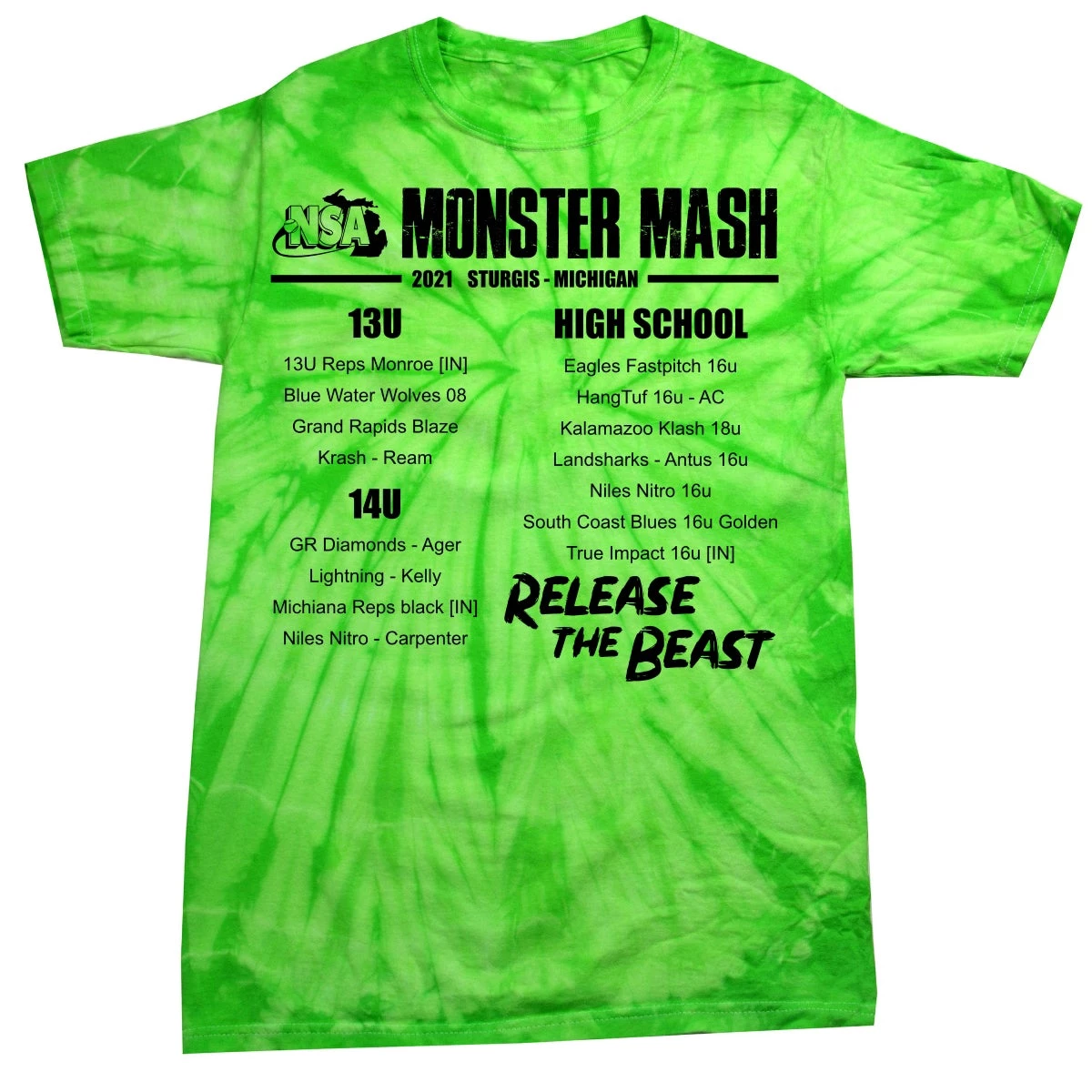 Cheapest ⌛ DSG Apparel 2021 NSA Monster Mash Fastpitch Tournament T-Shirt 🔥 4 Cheapest ⌛ DSG Apparel 2021 NSA Monster Mash Fastpitch Tournament T-Shirt 🔥 - Image 2