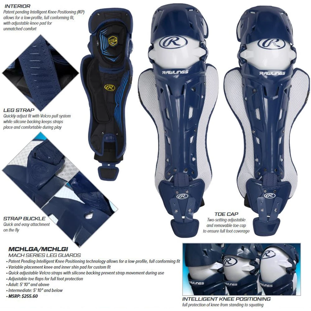 Best Sale 👏 Rawlings Mach Catcher's Leg Guards: MCHLGA / MCHLGI ✨ 6 Best Sale 👏 Rawlings Mach Catcher's Leg Guards: MCHLGA / MCHLGI ✨ - Image 4