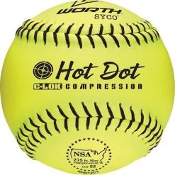 Cheap 👍 Worth NSA Hot Dot 11" 52/275 Synthetic Slowpitch Softballs: NHD11SY 🎉