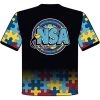 Wholesale 🔔 DSG Apparel National Softball Association NSA Autism Awareness Sublimated Short Sleeve Shirt ⭐