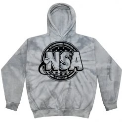 Cheap 🎁 DSG Apparel National Softball Association NSA Crest Tie Dye Hoodie 🌟 -BaseBallBat Shop NSAFLAGLOGO1COLORTIEDYEHoodiesilver