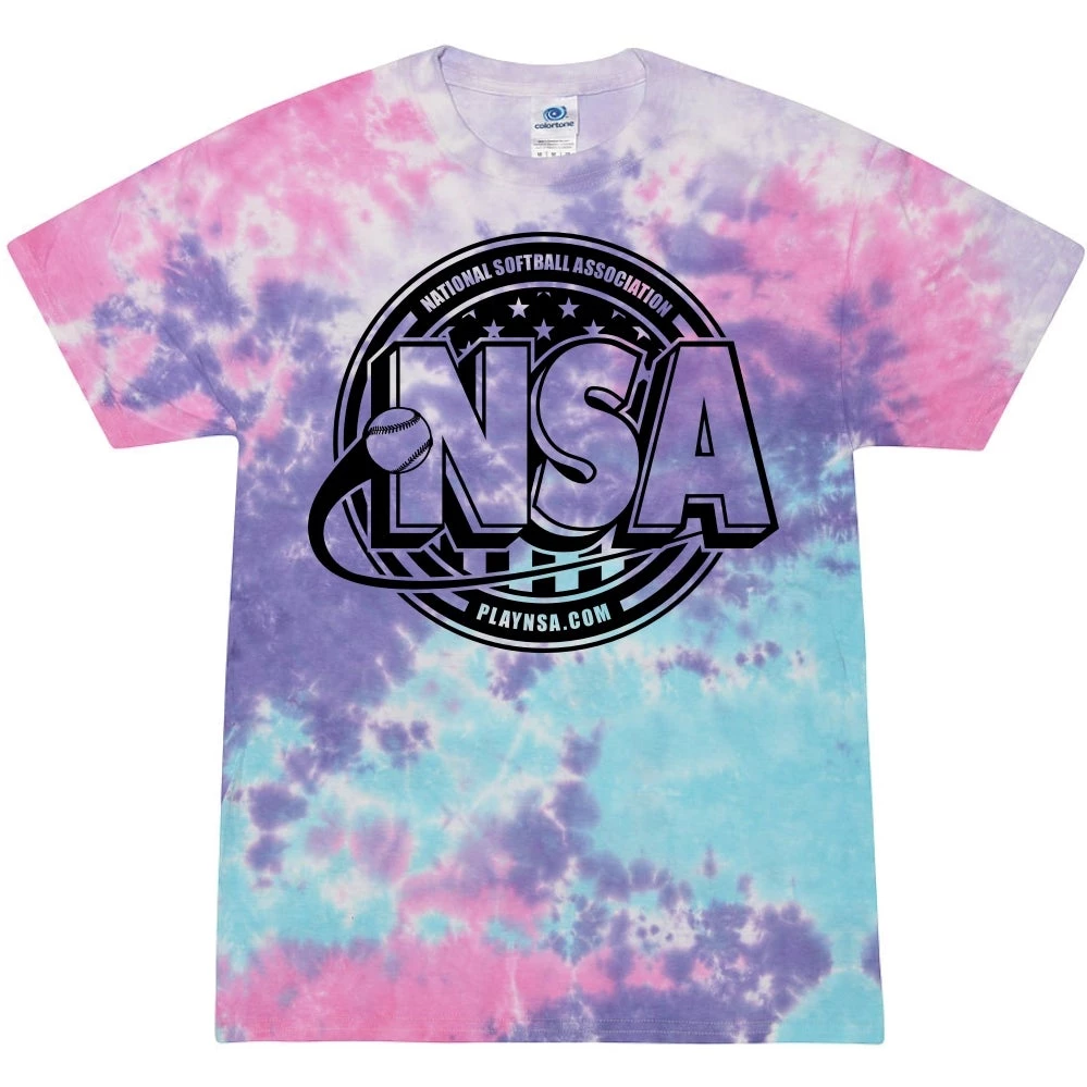 Coupon 😀 DSG Apparel National Softball Association NSA Crest Tie Dye Short Sleeve Shirt ✨ 5 Coupon 😀 DSG Apparel National Softball Association NSA Crest Tie Dye Short Sleeve Shirt ✨ - Image 3