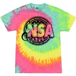 Coupon 😀 DSG Apparel National Softball Association NSA Crest Tie Dye Short Sleeve Shirt ✨