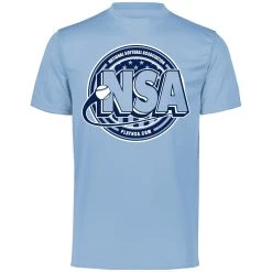 Best deal 🎉 DSG Apparel National Softball Association NSA Dry Fit Light Blue Short Sleeve Shirt 🌟