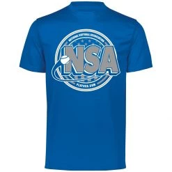 Deals ✨ DSG Apparel National Softball Association NSA Dry Fit Royal Short Sleeve Shirt ⭐