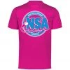 Buy ⌛ DSG Apparel National Softball Association NSA Dry Fit Hot Pink Short Sleeve Shirt ⭐ 2 Buy ⌛ DSG Apparel National Softball Association NSA Dry Fit Hot Pink Short Sleeve Shirt ⭐ -BaseBallBat Shop NSAFLAGLOGO2COLOR LightBlueWhiteonpink