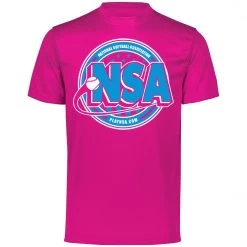 Buy ⌛ DSG Apparel National Softball Association NSA Dry Fit Hot Pink Short Sleeve Shirt ⭐