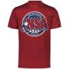 Wholesale 😍 DSG Apparel National Softball Association NSA Dry Fit Cardinal Short Sleeve Shirt 😀 -BaseBallBat Shop NSAFLAGLOGO2COLOR NavyWhitecardinal