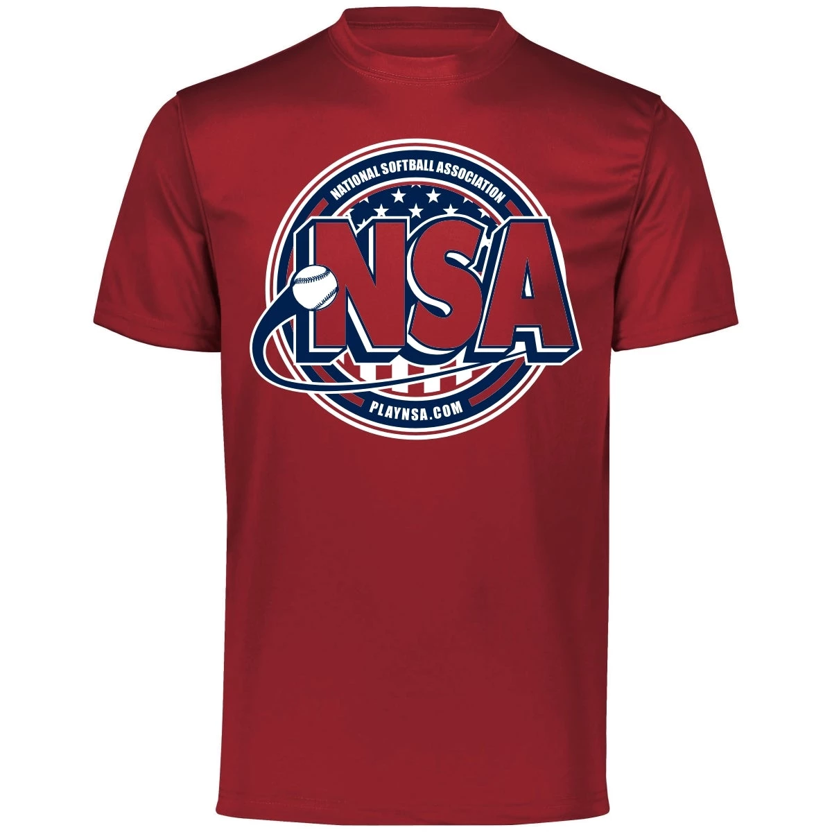 Wholesale 😍 DSG Apparel National Softball Association NSA Dry Fit Cardinal Short Sleeve Shirt 😀 3 Wholesale 😍 DSG Apparel National Softball Association NSA Dry Fit Cardinal Short Sleeve Shirt 😀