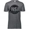 Discount 🎁 DSG Apparel National Softball Association NSA Tone Tri Blend Short Sleeve Shirt 😀 -BaseBallBat Shop NSATRIBLEND3065TONEBlack