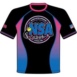 Brand new 👍 DSG Apparel National Softball Association NSA VICE Sublimated Short Sleeve Shirt 🎁
