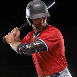 Flash Sale 🌟 G-Form Pro Extended Batter's Elbow Guard: EP0302 ⭐ -BaseBallBat Shop baseball elbow guard black red shown worn 1