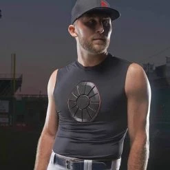 Flash Sale ⌛ G-Form Chest Protector Sternum Shirt: SN010201 / YSN010201 🔥 -BaseBallBat Shop heart guard shirts black red worn 1