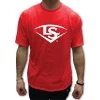 Buy 💯 Louisville Slugger Louiville Slugger Shield T-Shirt: SSSP 🤩 -BaseBallBat Shop ls red shirt white logo