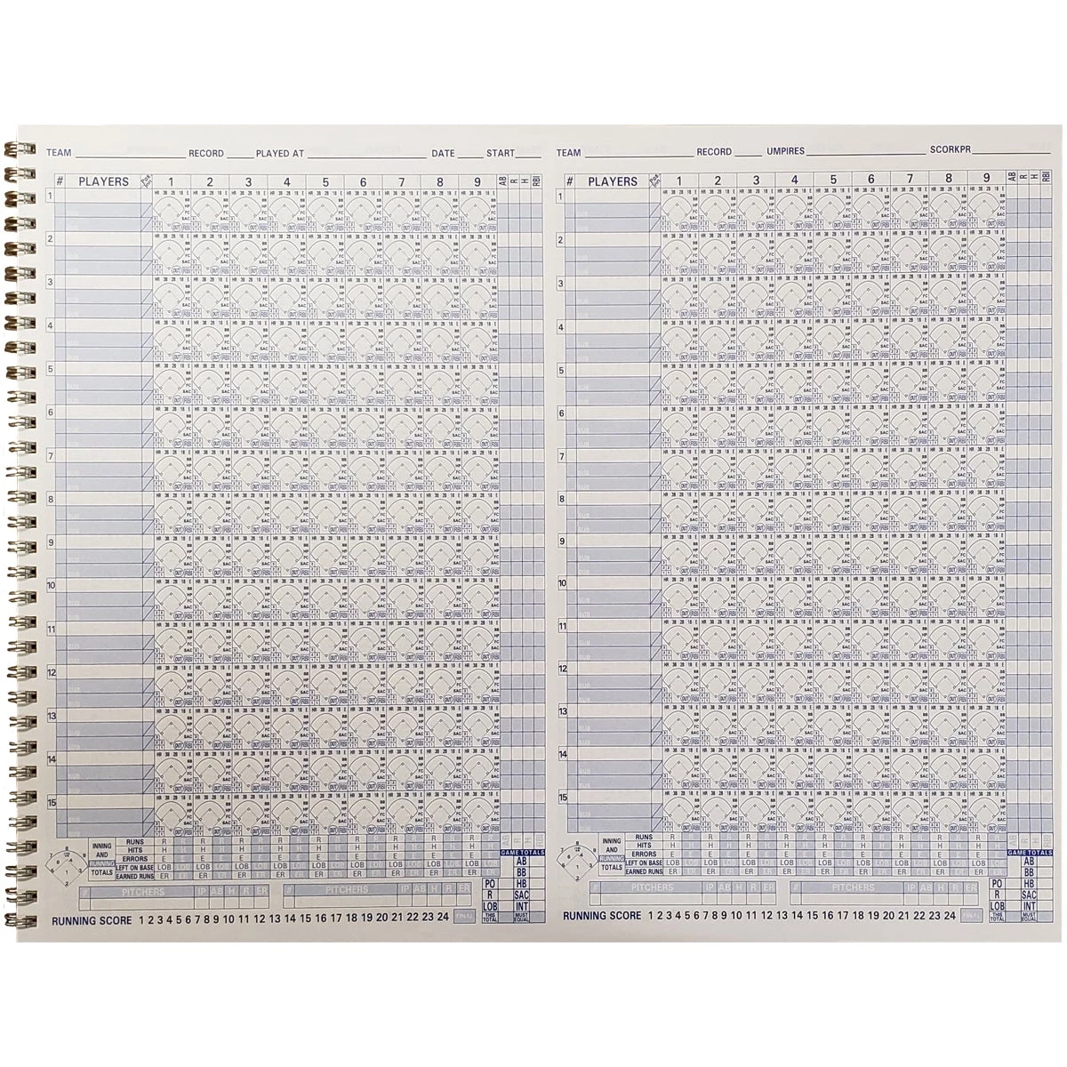 Cheap 👏 Athletic Specialties Diamond Sport Gear 15 Player Side by Side Scorebook: SBB2 💯 3 Cheap 👏 Athletic Specialties Diamond Sport Gear 15 Player Side by Side Scorebook: SBB2 💯