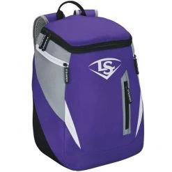 Best Pirce ⌛ Louisville Slugger Genuine Stick Pack Backpack: WTL9302 👏 -BaseBallBat Shop wtl9302pr louisville genuine stickpack youth purple front
